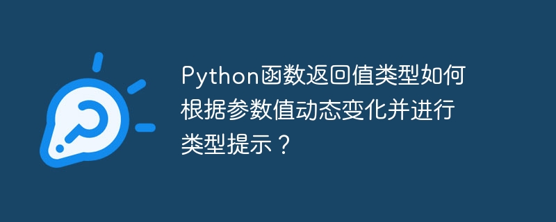 python函数返回值类型如何根据参数值动态变化并进行类型提示?