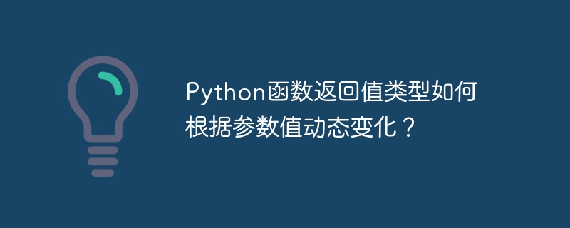 python函数返回值类型如何根据参数值动态变化?