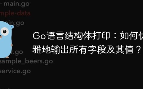 Go语言结构体打印：如何优雅地输出所有字段及其值？