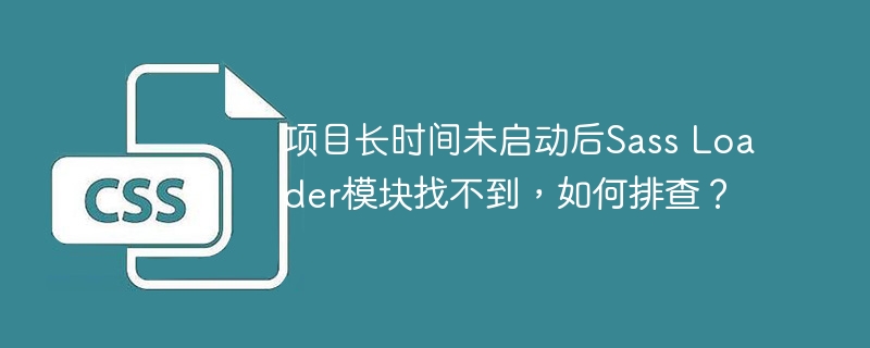 项目长时间未启动后Sass Loader模块找不到,如何排查?