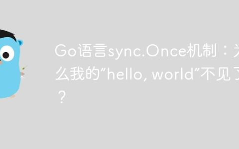 Go语言sync.Once机制：为什么我的“hello, world”不见了？