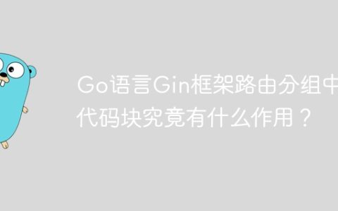 Go语言Gin框架路由分组中的代码块究竟有什么作用？