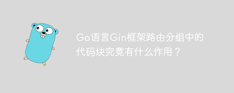go语言gin框架路由分组中的代码块究竟有什么作用?