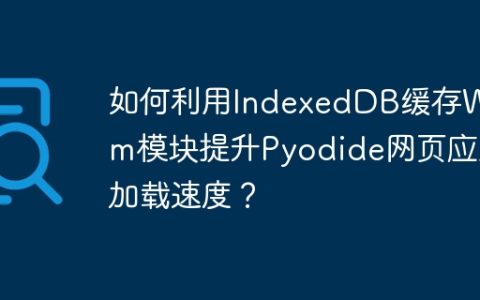 如何利用IndexedDB缓存Wasm模块提升Pyodide网页应用加载速度？