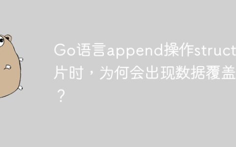 Go语言append操作struct切片时，为何会出现数据覆盖？
