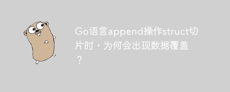 Go语言append操作struct切片时,为何会出现数据覆盖?