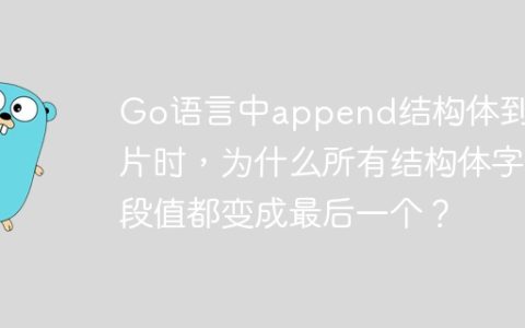 Go语言中append结构体到切片时，为什么所有结构体字段值都变成最后一个？
