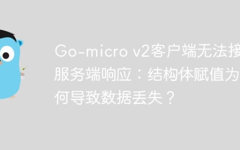 Go-micro v2客户端无法接收服务端响应：结构体赋值为何导致数据丢失？