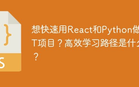 想快速用React和Python做GPT项目？高效学习路径是什么？