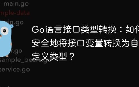 Go语言接口类型转换：如何安全地将接口变量转换为自定义类型？
