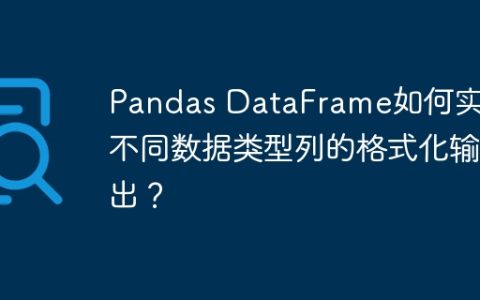 Pandas DataFrame如何实现不同数据类型列的格式化输出？