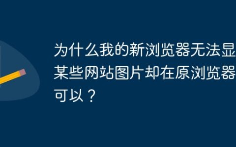 为什么我的新浏览器无法显示某些网站图片却在原浏览器中可以？