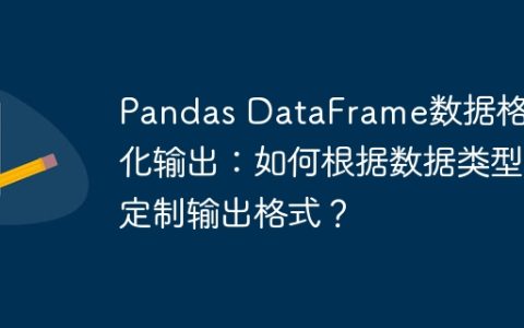 Pandas DataFrame数据格式化输出：如何根据数据类型定制输出格式？