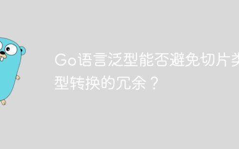 Go语言泛型能否避免切片类型转换的冗余？