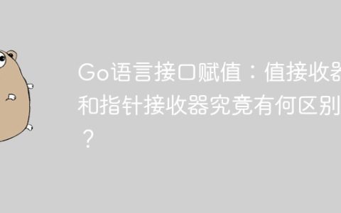 Go语言接口赋值：值接收器和指针接收器究竟有何区别？