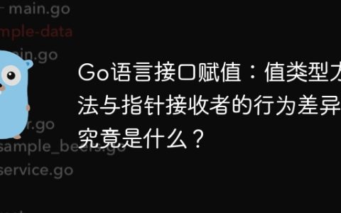 Go语言接口赋值：值类型方法与指针接收者的行为差异究竟是什么？