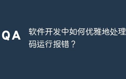软件开发中如何优雅地处理代码运行报错？