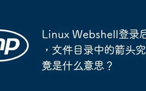 Linux Webshell登录后，文件目录中的箭头究竟是什么意思？