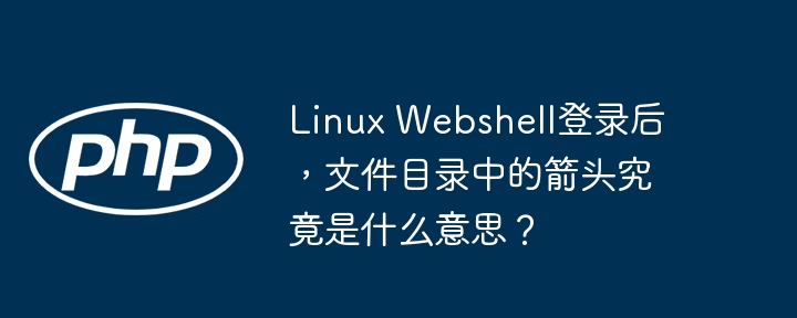 linux webshell登录后,文件目录中的箭头究竟是什么意思?