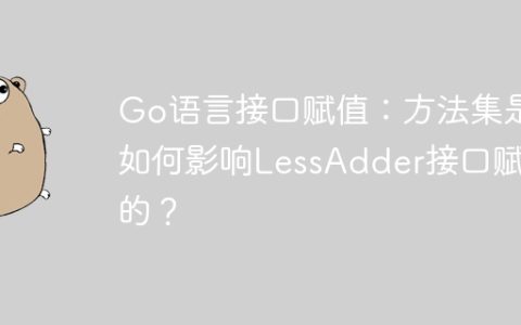 Go语言接口赋值：方法集是如何影响LessAdder接口赋值的？