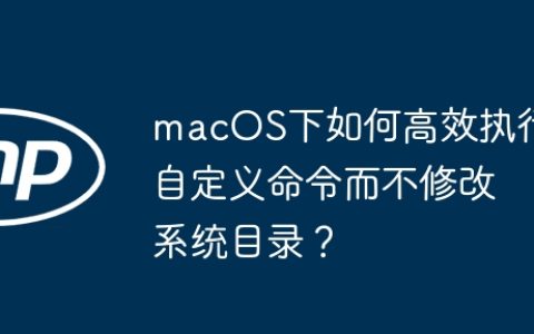 macOS下如何高效执行自定义命令而不修改系统目录？