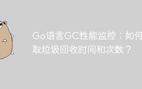 Go语言GC性能监控：如何获取垃圾回收时间和次数？