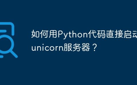 如何用Python代码直接启动Gunicorn服务器？
