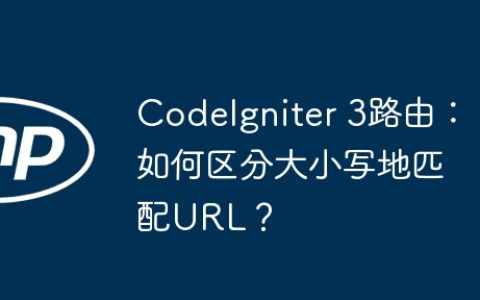 CodeIgniter 3路由：如何区分大小写地匹配URL？