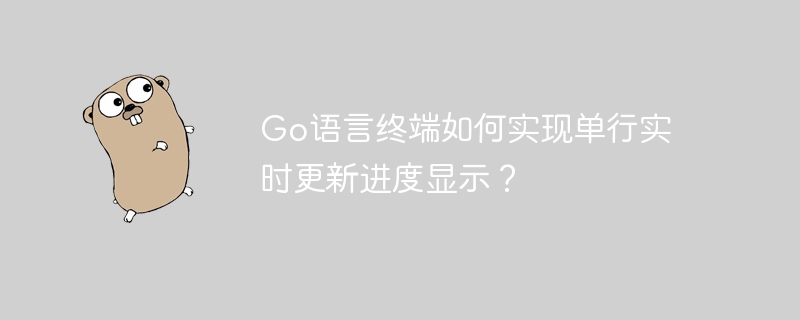 Go语言终端如何实现单行实时更新进度显示?