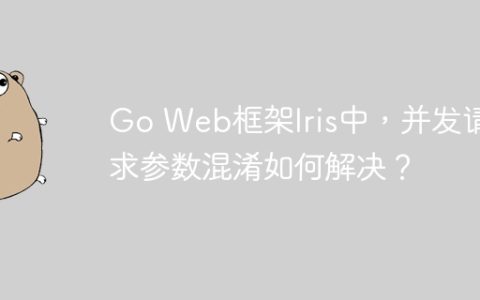 Go Web框架Iris中，并发请求参数混淆如何解决？