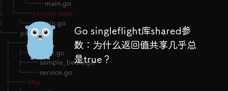 go singleflight库shared参数:为什么返回值共享几乎总是true?