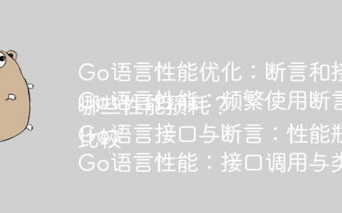Go语言性能优化：断言和接口调用会降低性能吗？
Go语言性能：频繁使用断言和接口调用会带来哪些性能损耗？
Go语言接口与断言：性能瓶颈在哪里？
Go语言性能：接口调用与类型断言的性能比较