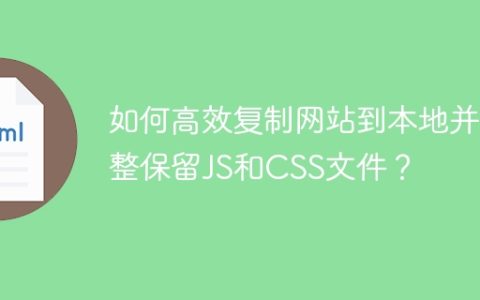如何高效复制网站到本地并完整保留JS和CSS文件？