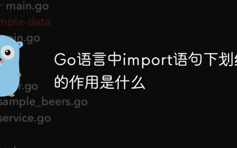 Go语言中import语句下划线_的作用是什么