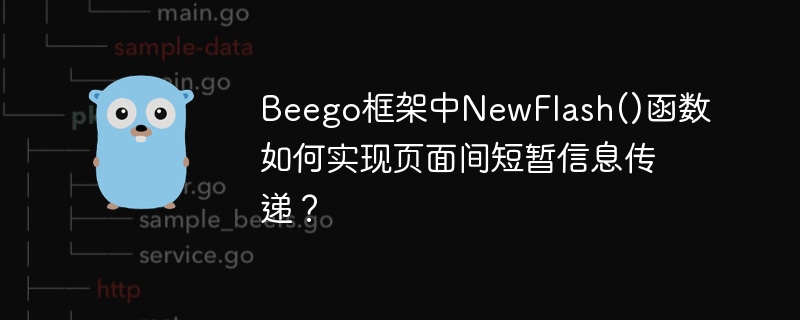 beego框架中newflash()函数如何实现页面间短暂信息传递?