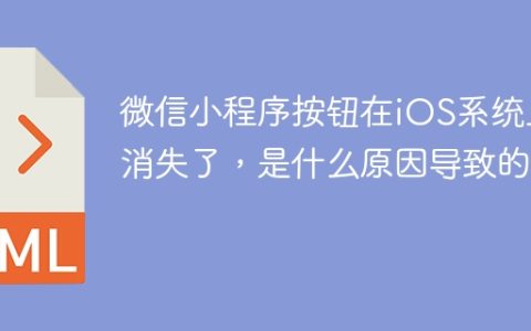 微信小程序按钮在iOS系统上消失了，是什么原因导致的？