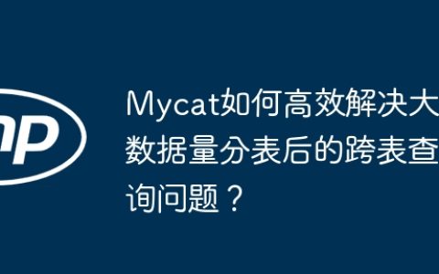 Mycat如何高效解决大数据量分表后的跨表查询问题？