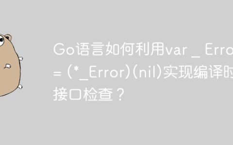 Go语言如何利用var _ Error = (*_Error)(nil)实现编译时接口检查？