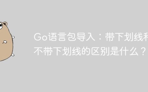Go语言包导入：带下划线和不带下划线的区别是什么？
