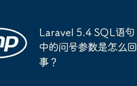 Laravel 5.4 SQL语句中的问号参数是怎么回事？