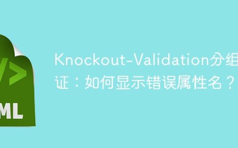 Knockout-Validation分组验证：如何显示错误属性名？