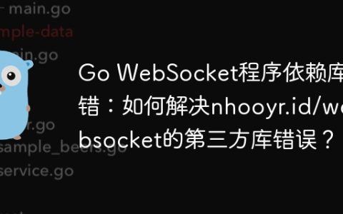 Go WebSocket程序依赖库报错：如何解决nhooyr.id/websocket的第三方库错误？