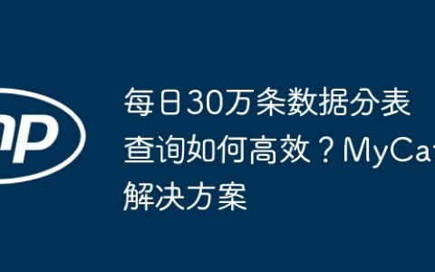 每日30万条数据分表查询如何高效？MyCat解决方案