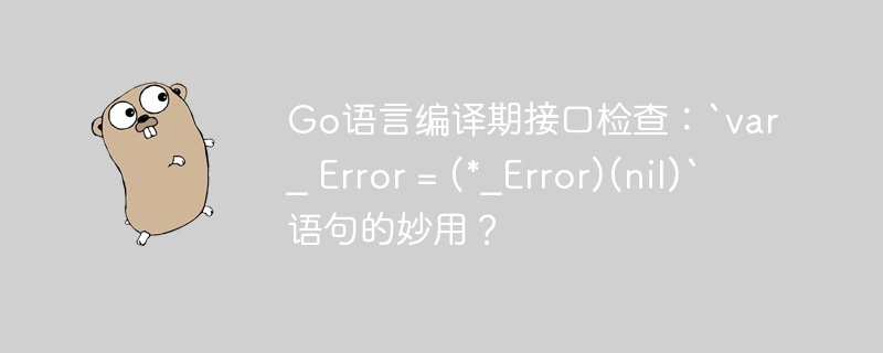 Go语言编译期接口检查:`var _ Error = (*_Error)(nil)` 语句的妙用?