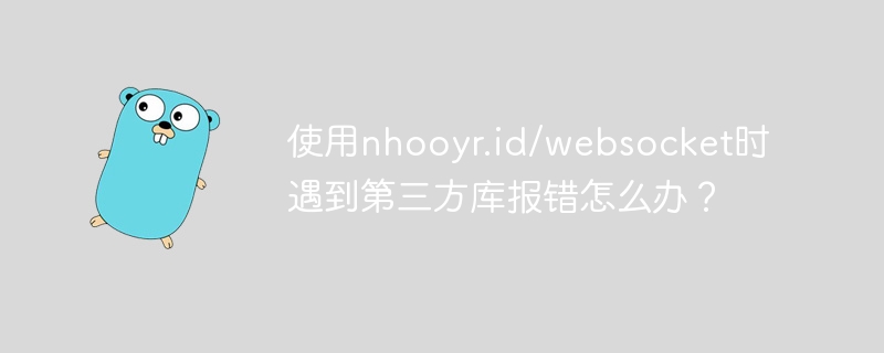 使用nhooyr.id/websocket时遇到第三方库报错怎么办?