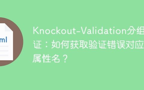 Knockout-Validation分组验证：如何获取验证错误对应的属性名？