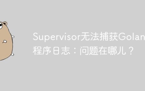 Supervisor无法捕获Golang程序日志：问题在哪儿？