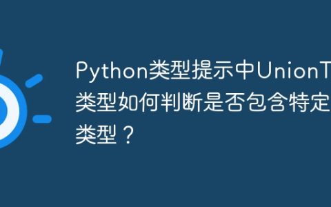 Python类型提示中UnionType类型如何判断是否包含特定类型？