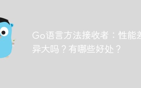 Go语言方法接收者：性能差异大吗？有哪些好处？