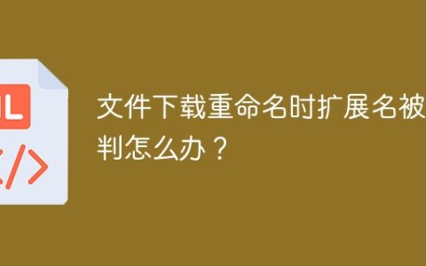文件下载重命名时扩展名被误判怎么办？